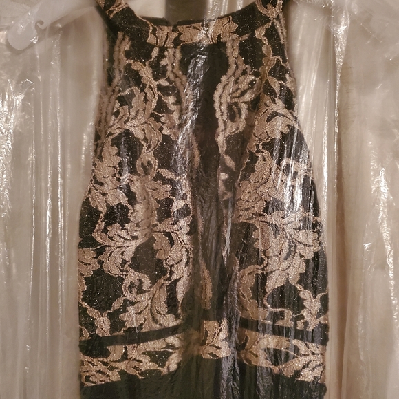 Black & Gold Bridesmaids Dress - Picture 1 of 3